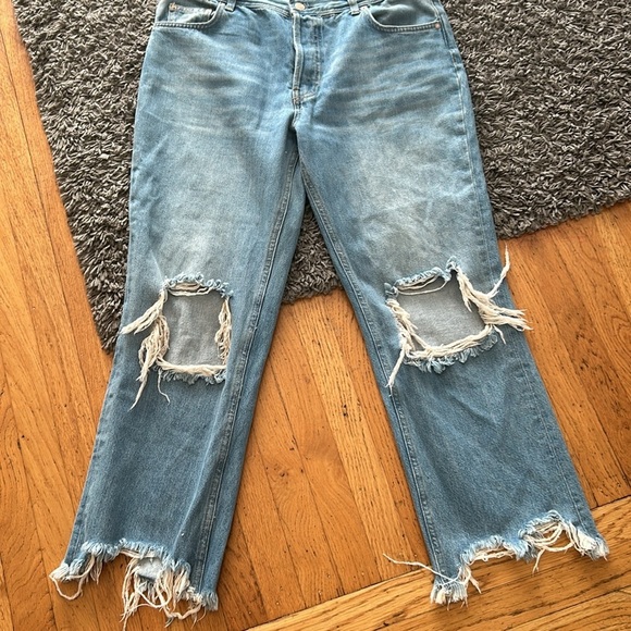Free People We The Free Maggie Straight Jean in Light Stone Size 30 - Picture 9 of 16